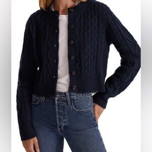 Favorite Daughter Wool & Cashmere Blend Cable Cardigan
